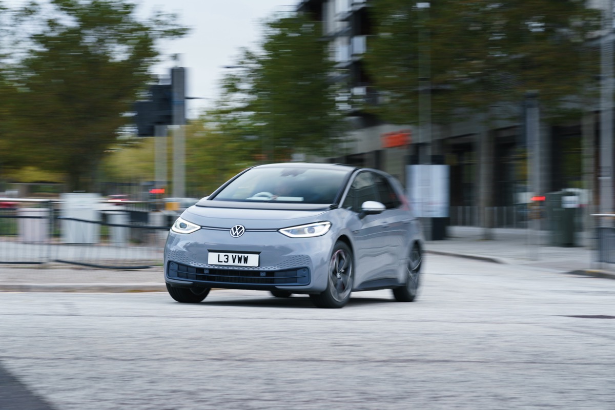 VW ID.3 first edition driving in city
