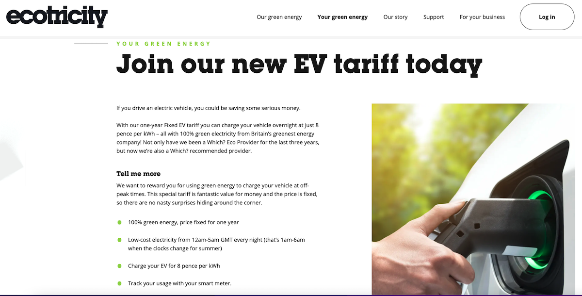 Eon deals ev tariff